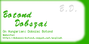 botond dobszai business card